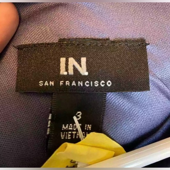 Sparkly grey formal dressy dress size 3 brand IN San Francisco - Picture 3 of 3